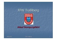 Ablauf Bewegungsfahrt - Feuerwehr Trasslberg