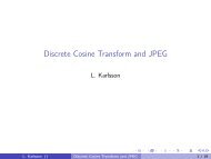 Discrete Cosine Transform and JPEG