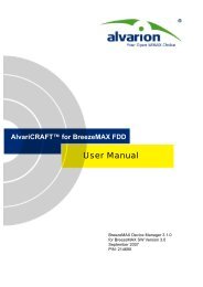 AlvariCRAFT BMAX FDD, Ver.3.0 - User Manual - Alvarion