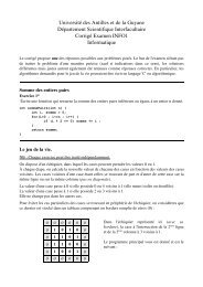 CorrigÃ© de l'examen de dÃ©cembre 2004 - UniversitÃ© des Antilles et ...