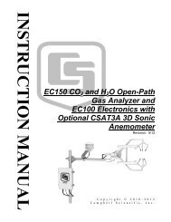 EC150 CO2 and H2O Open-Path Gas Analyzer and EC100 ...
