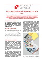 Die KV-‐Branche Bauen und Wohnen kurz vor ... - Baukette Schweiz