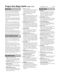 Dragon Dice Magic Spells (page 1 of 2) - Crystal Keep