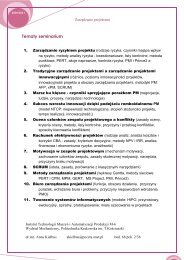 Tematy seminarium - Instytut Technologii Maszyn i Automatyzacji ...