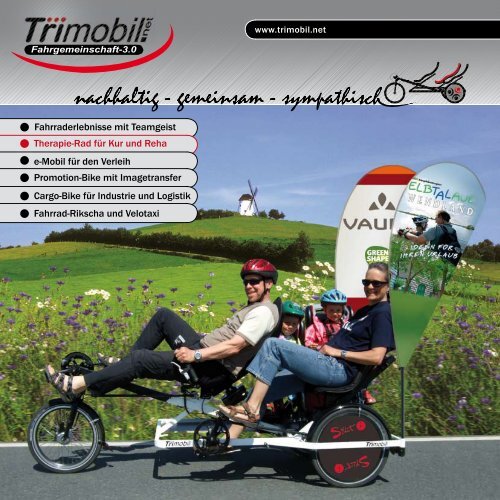 Das Trimobil als touristisches ErlebnisRad, für den e-bike-Verleih