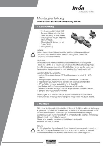 Montageanleitung EBS Direktmessung DS6 - Allmess GmbH