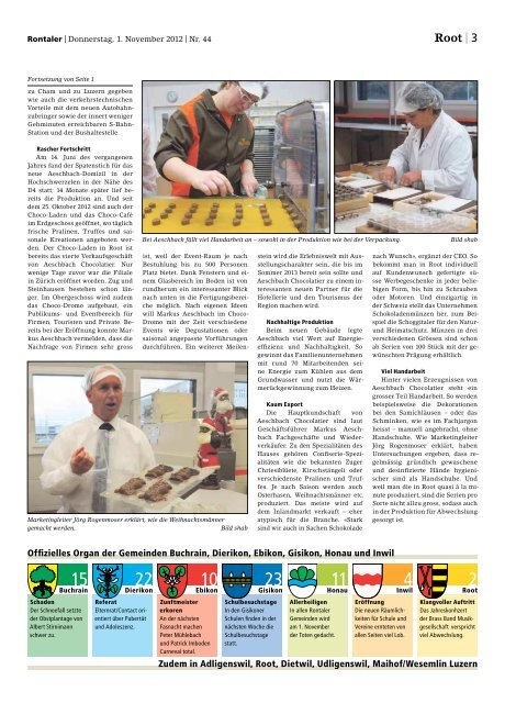 Ebikon - Regionalzeitung Rontaler AG