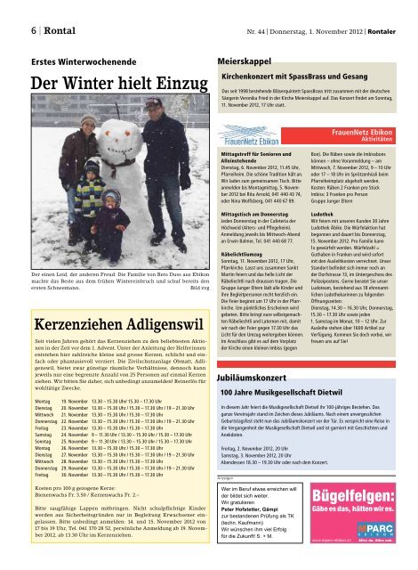 Ebikon - Regionalzeitung Rontaler AG