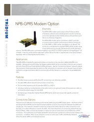 NPB-GPRS Modem Option - Tridium