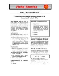 Ficha Técnica Shell CASSIDA Fluid HT - Lubritec