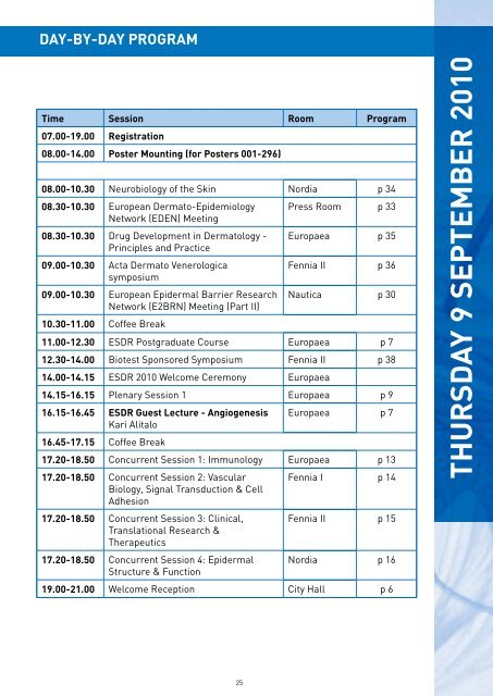 40TH ANNUAL ESDR MEETING - ESDR 2010