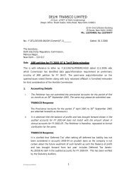 Supplementary ARR 06-07 - Delhi Transco Limited