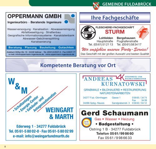 die gemeinde fuldabrück im überblick