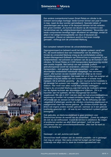 Download projectbericht (PDF) - SimonsVoss technologies