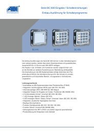 Datenblatt Serie BC 600 Eingabe-/Schalteinrichtungen für ...