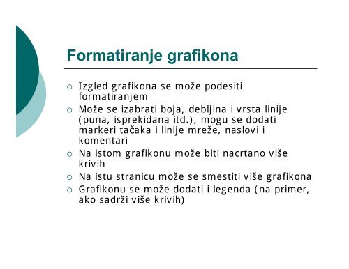 INFORMATIKA II MATLAB 4. deo