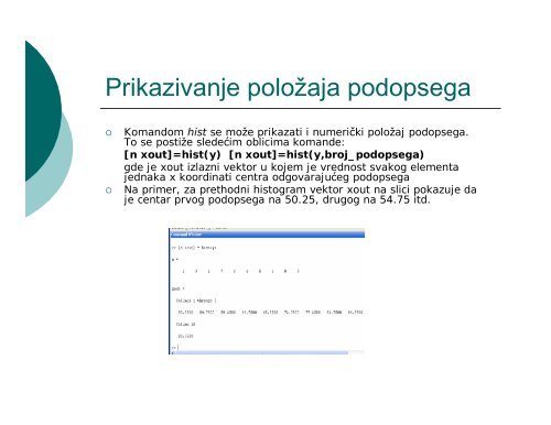 INFORMATIKA II MATLAB 4. deo