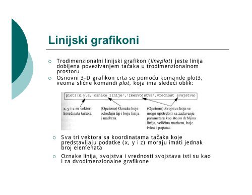 INFORMATIKA II MATLAB 4. deo