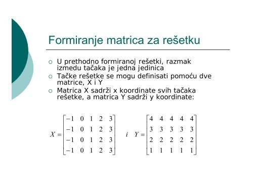 INFORMATIKA II MATLAB 4. deo