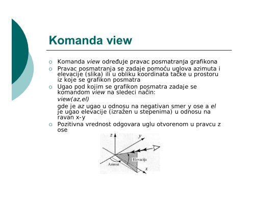 INFORMATIKA II MATLAB 4. deo