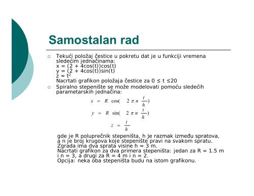 INFORMATIKA II MATLAB 4. deo