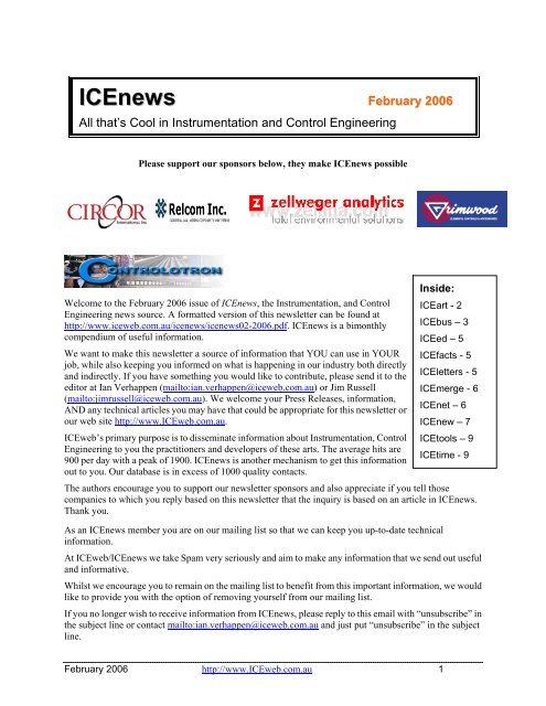 ICEnews - ICEWeb