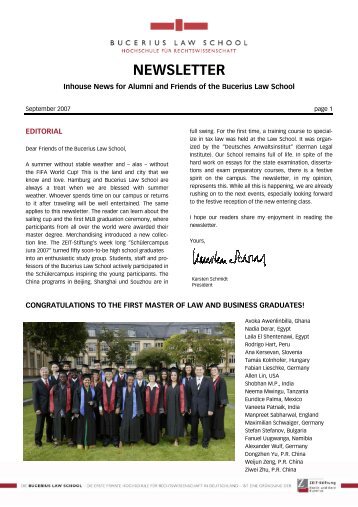 newsletter - Bucerius Law School