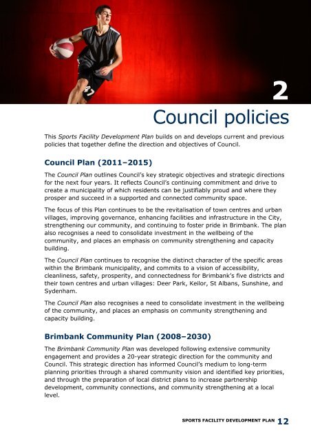 Sports Facility Development Plan (10 years) - Brimbank City Council