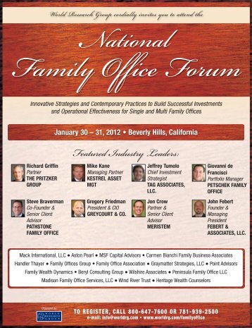 National Family Office Forum - Handler Thayer, LLP