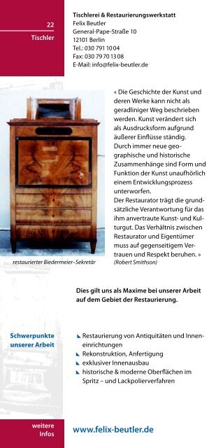 Dachdecker Maler & Lackierer Maurer Metallbauer Orgel