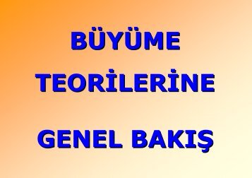 3. Büyüme Teorileri-1