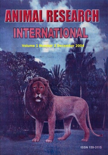 ARI Volume 1 Number 3.pdf - Zoo-unn.org