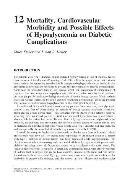 Hypoglycaemia in Clinical Diabetes