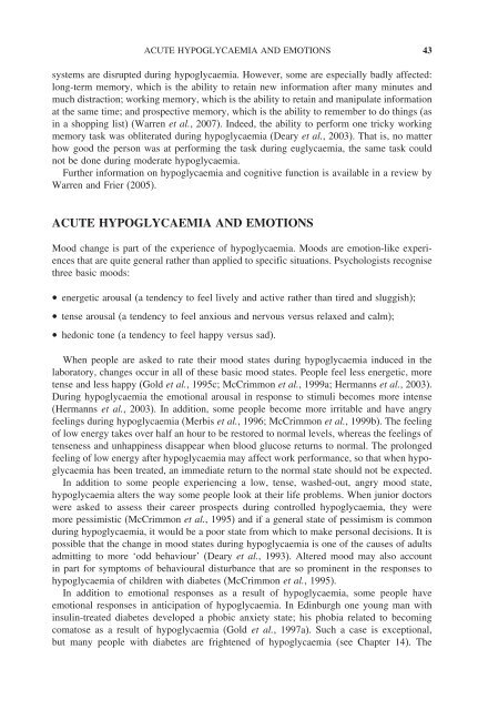 Hypoglycaemia in Clinical Diabetes