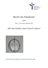 Bericht des Präsidenten - Evangelische Hochschule Nürnberg