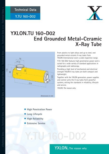 Technical Data Y. TU 160 -D02 - Yxlon International