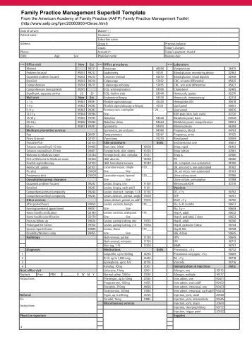 family practice management superbill template aapc