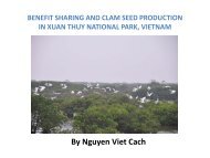 benefit sharing and clam seed production in xuan thuy national park ...