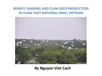 benefit sharing and clam seed production in xuan thuy national park ...