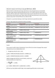 UPDATE FUNGSI STATISTIKA DI DALAM MS EXCEL 2010 - istiarto