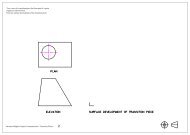 plan elevation surface development of transition piece