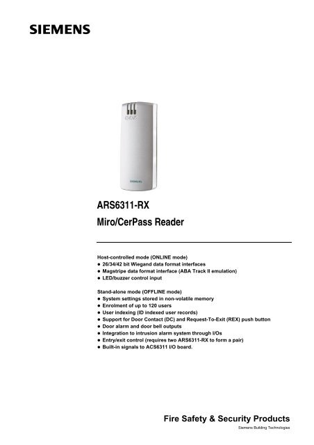 Ars6311 Rx Miro Cerpass Reader Sourcesecurity Com Ars6311 Rx Miro Cerpass Reader