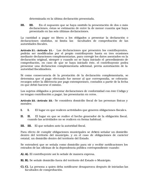 Código Financiero - LVIII Legislatura del Estado de México