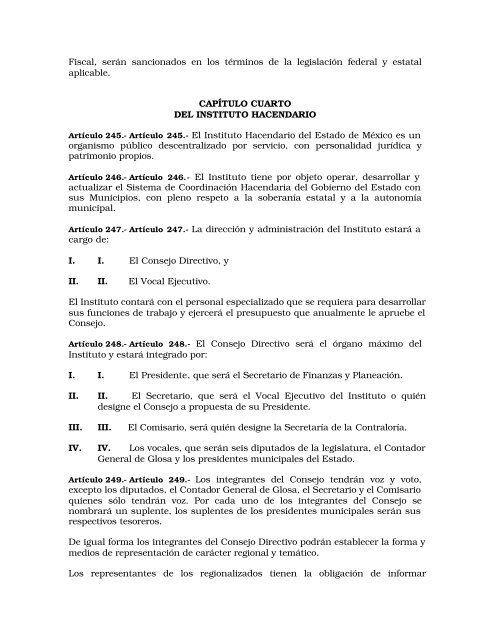 Código Financiero - LVIII Legislatura del Estado de México