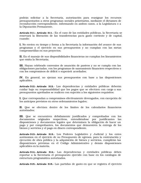 Código Financiero - LVIII Legislatura del Estado de México