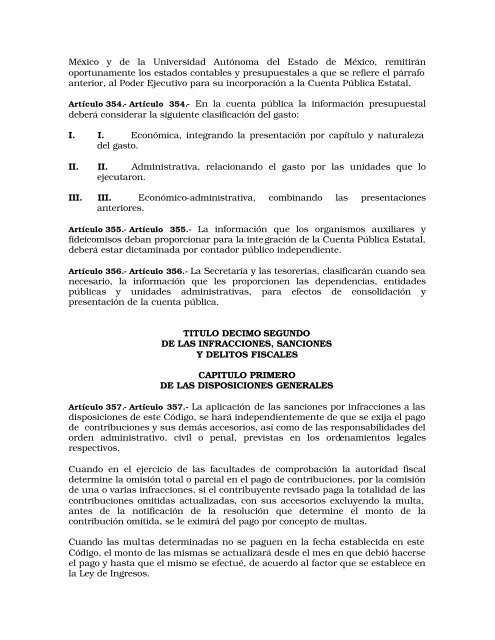 Código Financiero - LVIII Legislatura del Estado de México