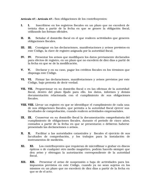 Código Financiero - LVIII Legislatura del Estado de México