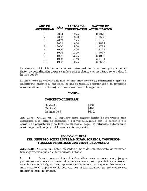 Código Financiero - LVIII Legislatura del Estado de México