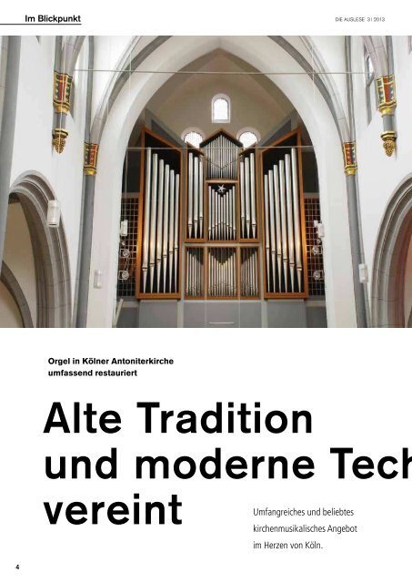 Tradition & moderne Technik - die auslese