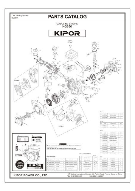 Kg390 A Kge7000ti A Kge6500e Breakdown Kipor Power Kg390 A Kge7000ti A Kge6500e Breakdown Kipor Power